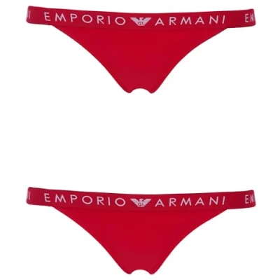 Abbildung von Emporio Armani Thong 2 PACK String, Damen, Größe: Small, Lacquer red