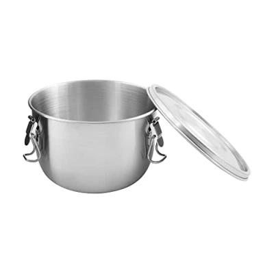 Abbildung von Tatonka Edelstahldose Foodcontainer 1 L Essensbehälter mit Deckel, Clip Verschlüssen und 1000 ml Volumen unzerbrechlich, schadstofffrei, spülmaschinenfest