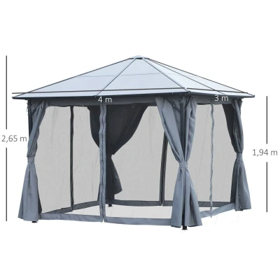 Abbildung von Pavillon Gartenpavillon Gartenzelt mit Seitenteilen PC Dach