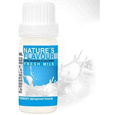 Abbildung von Flavour Drops Frische MILCH, Flavdrops I 100% natürliches Lebensmittel Aroma Geschmackstropfen ohne Kalorien &amp; Zucker Backaromen, Geschmack für Wasser, Quark