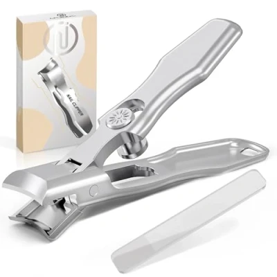Abbildung von Nagelknipser für Dicke Fußnägel, INXEN Fingernagel knipser Groß und Zehennagelknipser mit Breiter Kieferöffnung,Nagelknipser Set Hart Nägel,Edelstahl Nagelzwicker Nail Clipper Fußnagelknipser
