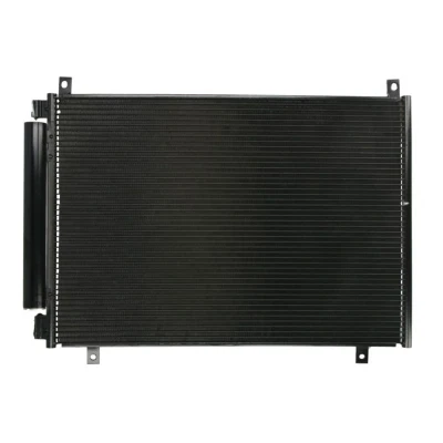 Abbildung von THERMOTEC KTT110744 Klimakondensator mit Trockner Aluminium 590 R 134a SUZUKI: Baleno II Schrägheck