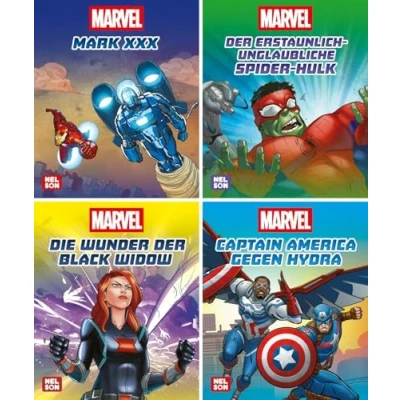 Abbildung von Nelson Mini Bücher: 4er Marvel 5 8: 4 spannende Abenteuer im Set Geschichten ab 3 Jahren Mitnahmeformat
