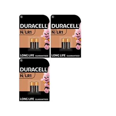 Abbildung von 6 x Duracell N/LR1 E90 (3 Blister mit je 2 Batterien) Batterien