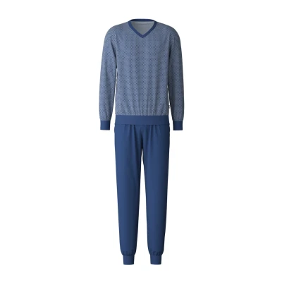 Abbildung von Calida BÜNDCHEN SET Nachtwäsche Set, Herren, Größe: Medium, Deep night blue