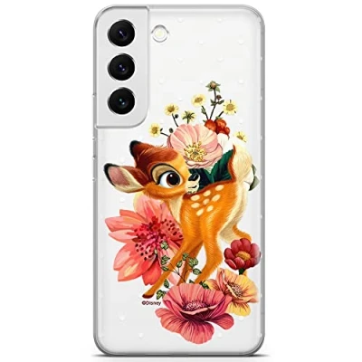 Abbildung von ERT GROUP Handyhülle für Samsung S22 Original und offiziell Lizenziertes Disney Muster Bambi 014 optimal an die Form des Handy angepasst, teilweise transparent