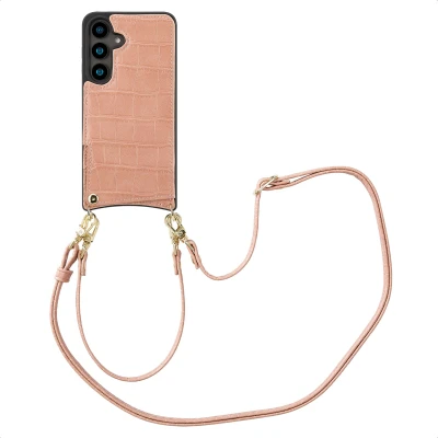 Abbildung von Samsung Galaxy S24 Hülle Kunstleder Selencia Hard Case/Backcover Handyhülle Rosa