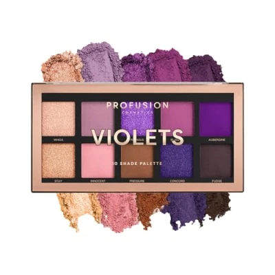 Abbildung von Profusion Cosmetics Violets Lidschattenpalette, 10 Farbtöne