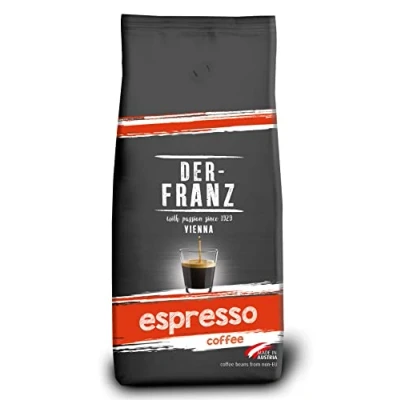 Abbildung von Der Franz Espresso Kaffee, Intensität 5/5, Arabica und Robusta, ganze Bohne,1000g