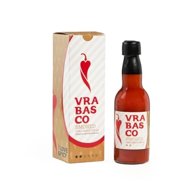 Abbildung von I LOVE SPICY Vrabasco Smoked 100 ml Fermentierte Scharfe Chili Soße mit Geräuchertem Hot Portugal und Red Savina Chilischoten, Schärfe 2/5