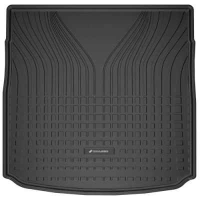 Abbildung von WALSER Premium Kofferraumwanne kompatibel mit Seat Leon ST (5F8) 09/2012 08/2020, oberer Ladeboden, 100% passgenaue Kofferraum Schutzmatte Made in EU, robuste Antirutschmatte Auto