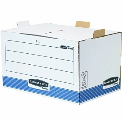 Abbildung von Bankers Box of 5 by Fellowes Prima Archivcontainer blau/weiß