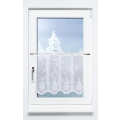 Abbildung von LYSEL Scheibengardine Tannenbaum mit Geschenken (Bx H) 60cm * 50cm weiß