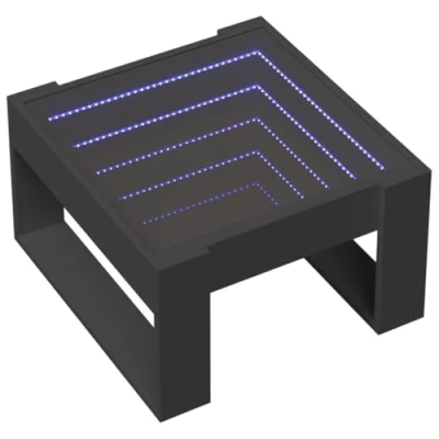 Abbildung von vidaXL Couchtisch mit Infinity LED Schwarz 50x53x30 cm (1 St)