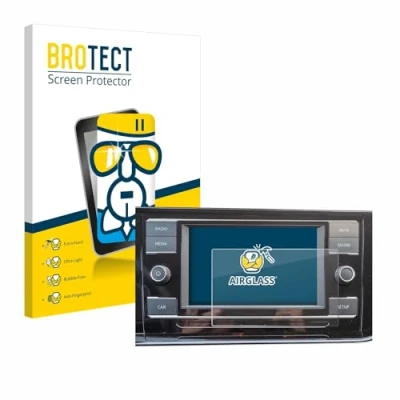 Abbildung von BROTECT Schutzglas für Volkswagen Polo VI Composition 6.5&quot; Schutzfolie Panzer Folie Glas [Extrem Kratzfest 9H, Anti Fingerprint
