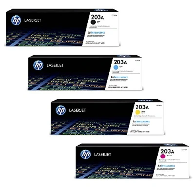 Abbildung von HP Color LaserJet Pro MFP M280nw original Tonerkit 203A CF540A / CF541A CF542A CF543A