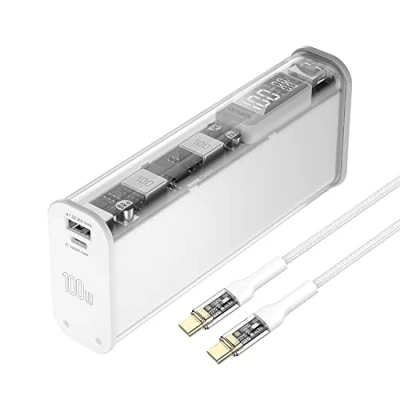 Abbildung von 4Smarts Lucid Block Powerbank 20000 mAh Power Delivery, Quick Charge 3.0 LiPo Weiß Statusanzeige