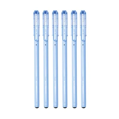 Abbildung von Pentel BK77AB AE ANTIBACTERIAL+ Kugelschreiber, unterstützt Hygienekonzepte, antibakterielle Wirkung zertifiziert nach ISO 22196, nachfüllbar (BKL77), Schreibfarbe schwarz, 6 Stück