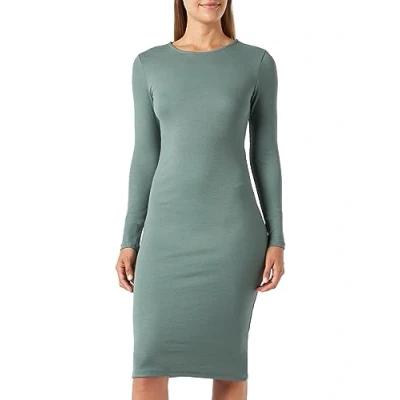 Abbildung von VERO MODA Damen Vmroma Ls Bkn Dress Jrs Noos, Dark Forest, S