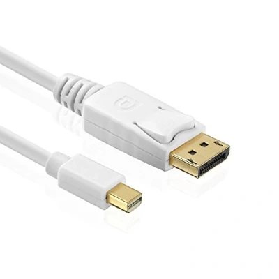 Abbildung von HDSupply DC030 010 DisplayPort mini Verbindungskabel (DisplayPort Stecker Stecker), vergoldete Kontakte, 1,00m, weiß