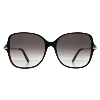 Abbildung von Ferragamo Damen SF990SR 001 Sonnenbrillen Acetat Schwarz Grau Quadratisch Schattiert
