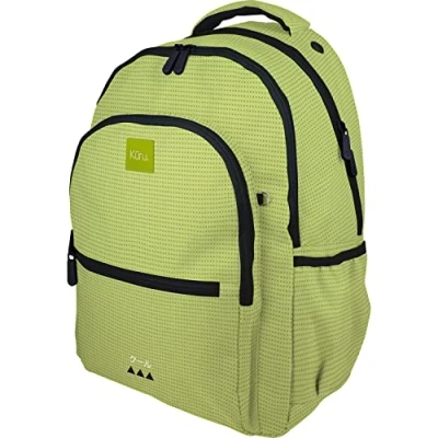 Abbildung von Grafoplás 37503227 Schulrucksack, Kuru, Lima, 33 x 46 22,5 cm, anpassbar an den Kinderwagen, Lindgrün, 33x46x22,5cm, Schulrucksack mit 3 Fächern, Kinderwagen