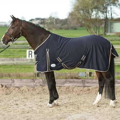 Abbildung von Harry&#039;s Horse Sommerdecke Honeycomb Dunkelblau Unterlänge: 115 cm &amp; Rückenlänge: 85