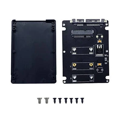 Abbildung von GINTOOYUN MSATA Mini PCI E SSD auf 2,5 Zoll SATA Konverterkarte mit Shell, Schwarz Laptop für Notebook ， Desktop Computer und mehr