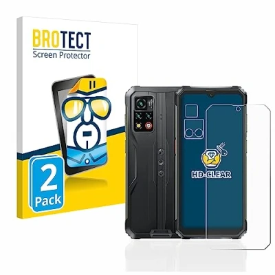 Abbildung von BROTECT (2 Stück Schutzfolie für Blackview BV9200 (Display+Kamera) Displayschutz Folie Ultra Klar
