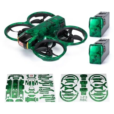 Abbildung von WRAPGRADE Skin Aufkleber Kompatibel mit DJI Avata 2 (Emerald Skull)