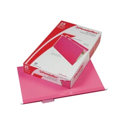 Abbildung von Pendaflex 04153 1/5 PIN verstärkte Hängemappen, legale Größe, rosa, Schliff, 25/BX (4153 PIN)