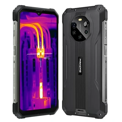 Abbildung von Blackview 5G Wärmebildkamera Outdoor Smartphone Ohne Vertrag BL8800 PRO, 50MP Quad Kamera, Dimensity 700 8GB+128GB, 6.58&#039;&#039; FHD+, 8380mAh Akku 33W Schnellladung, IP68 Robust Handy NFC GPS OTG Schwarz