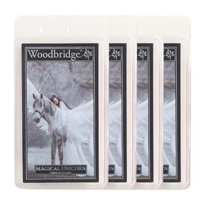Abbildung von Woodbridge Duftwachs für Duftlampe 4er Set Magical Unicorn Patchouli 8 Wax Melts Raumduft Aromatherapie 8h Brenndauer je Melt (68g)