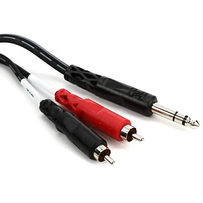Abbildung von Hosa TRS 202, Insert Cable, 1/4 in to Dual RCA, 2 m