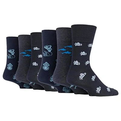 Abbildung von Gentle Grip NEU: 6 Paar Herren Socken ohne elastische Größe 39 45, Deep Sea, 11
