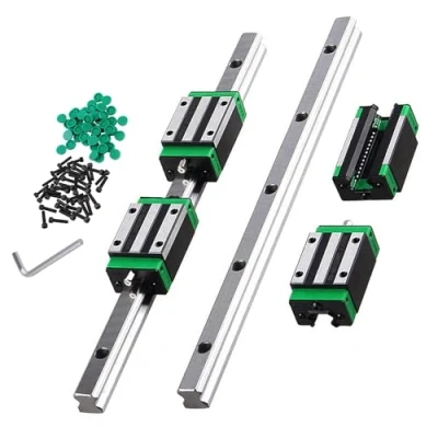 Abbildung von CNCMANS HGR20 Linearführung Linearschiene 2Stück 300mm Führungsschiene mit 4Stück Hohe Präzision HGH20CA Linearlager Lagerblock, CNC Teile für 3D Drucker (linearführung 300mm)