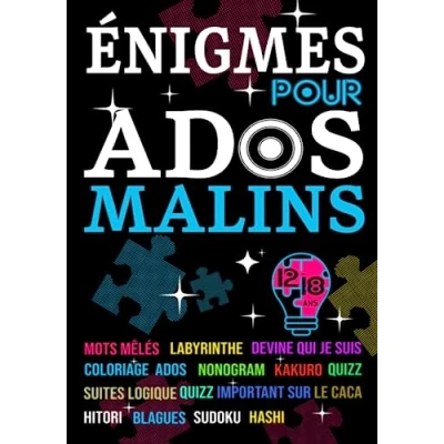 Abbildung von Énigmes Pour Ados Malins: Jeux Les Petits Futés (+Solutions), Cadeau Adolescents De 12 Ans Et Plus Devine Qui Je Suis, Mots Mêlés, ... Blague, Suites Logique, Hitori, Hashi.