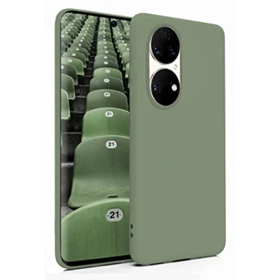 Abbildung von MyGadget Hülle für Huawei P50 Pro robuste Silikon Schutzhülle TPU Case Slim Silikonhülle Back Cover Ultra Kratzfest Handyhülle matt Mint