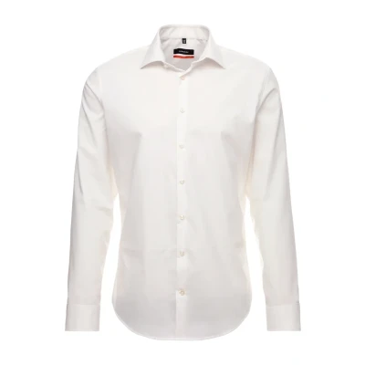 Abbildung von Seidensticker Herren Hemd Slim Fit Bügelfrei Kent Langarm Business Shirt, Ecru, 38