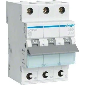 Abbildung von Hager MCS350 LS Schalter 3P 6kA C 50A QC Quick Connect 1M