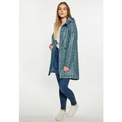 Abbildung von SCHMUDDELWEDDA Damen Regenparka S / Stahlblau Limette Leo 100% Polyester
