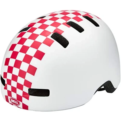 Abbildung von Bell Unisex Jugend Lil Ripper Fahrradhelm Kids, Matte White/pink Check, Einheitsgröße