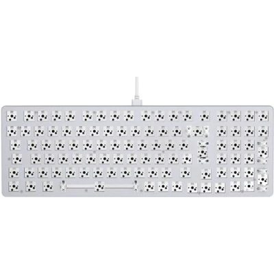 Abbildung von Glorious Gaming GMMK 2 Full Size (96%) Barebones (Frame Only) Mechanisches Tastaturgrundgerüst, Fullsize (96%), Aluminium, individuell anpassbar, RGB, International/ISO Layout Weiß
