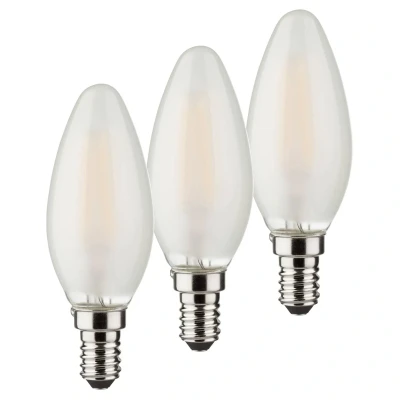 Abbildung von Müller Licht 400292 LED EEK E (A G) E14 Kerzenform 4W = 40W Warmweiß 3St, Matt