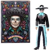 Abbildung von Barbie Signature Día de Muertos 2024 Ken Puppe im schwarzen Anzug mit Hut
