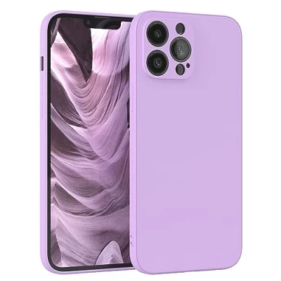 Abbildung von EAZY Case Silikonhülle für iPhone 13 Pro Max Hülle Silikon Lila weich stoßfeste Handyhülle Schutzhülle mit Kameraschutz Dünn Premium Schutz Cover TPU Phone Bumper in Violett