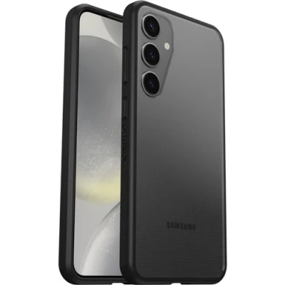 Abbildung von OtterBox Sleek Hülle für Samsung Galaxy S24+, Stoßfest, Sturzsicher, Ultraschlank, Schützende Hülle, Getestet nach Militärstandard, Transparent/Schwarz, Keine Einzelhandelsverpackung