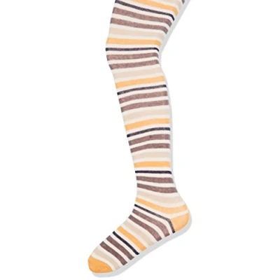 Abbildung von Playshoes Mädchen Geringelt Strumpfhose, Beige (original 900), 74 80