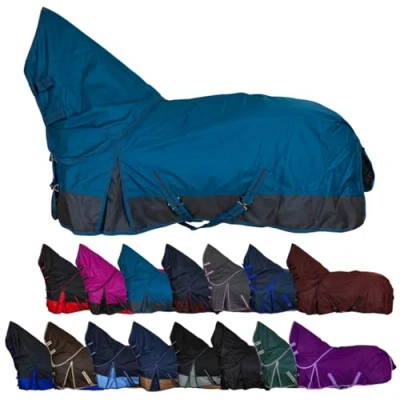 Abbildung von Weidedecke Full Neck Polarfleece 600D BASICLINE petrol/graphit
