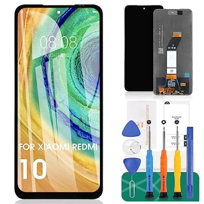 Abbildung von Ersatzdisplay für Xiaomi Redmi 10, LCD Display Touchscreen Digitizer, Montage 21061119AG, Reparatur Kits (schwarz)